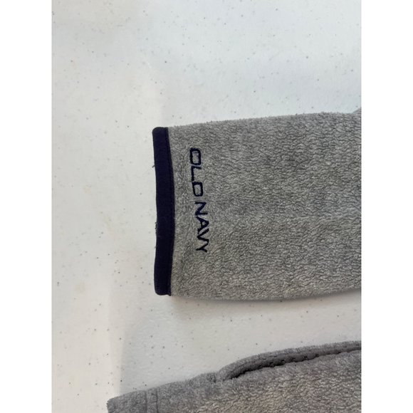 Old Navy Women's Quarter Zip Fleece L Grey Blue Polyester Rayon Long Sleeve - Picture 5 of 5